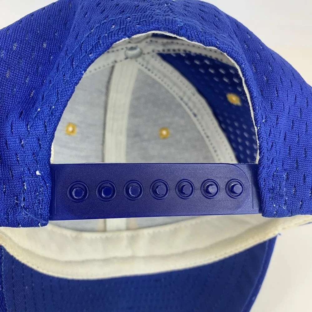 SM High School Hat Blue Gold M-L Adjustable Snapback Baseball Cap Vintage DeLong
